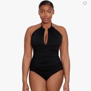 NWT Lauren Ralph Lauren high neck black one piece